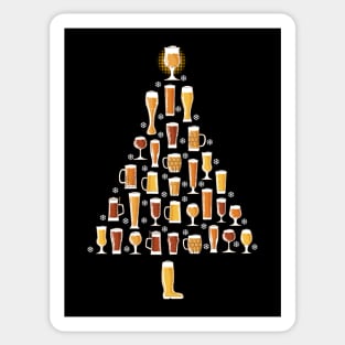 Beer Christmas Tree Sticker